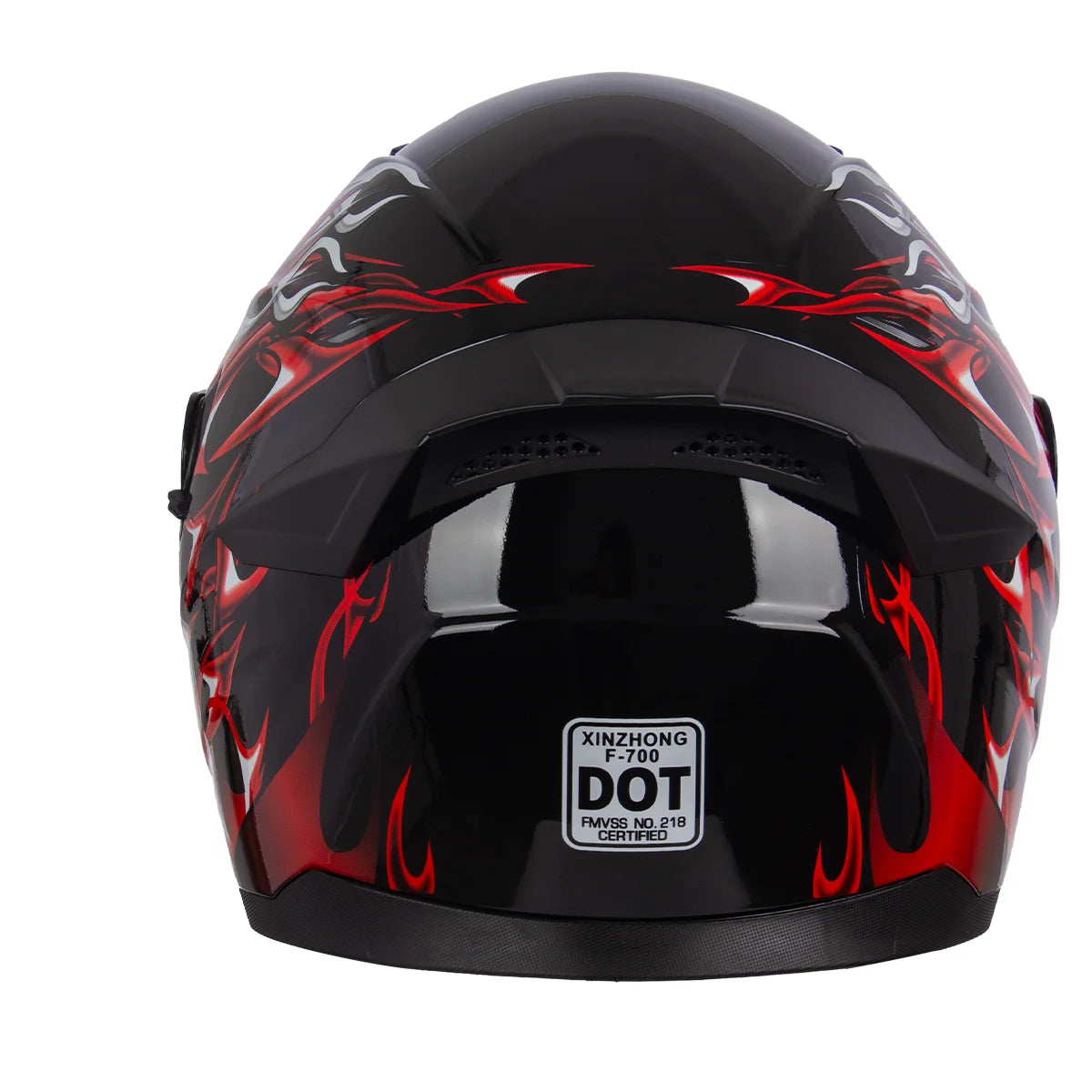 Full - Face Motorcycle Helmet DOT Certified Unisex Helmet with Built - in Sun Visor and Clear Outer Visor