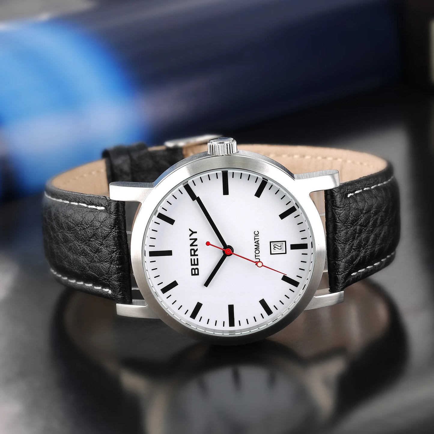 BERNY Watch for Men Mechanical Automatic Watches  Luxury Brand Male Clock Water Resistant Swiss Trackway Men's Wristwatch