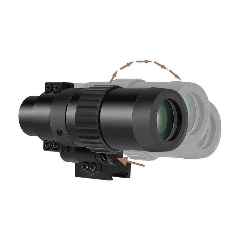 Feyachi M36 1.5X - 5X Red Dot Sight Optics Magnifier with Flip to Side Mount