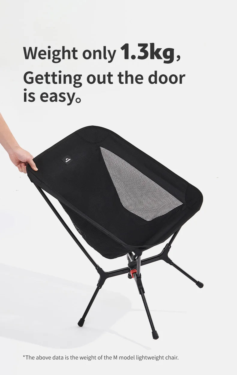 Naturehike Ultralight Folding Camping Chair Aluminum Alloy Fishing Chair 200kg Load Portable Compact Backpacking Hiking Chair