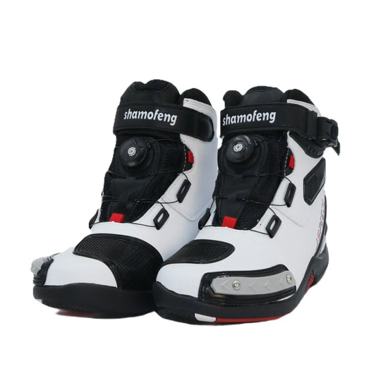 White Shoes Motorcycle Off-road ATV, UTV Riding Boots, High-top Ankle Rding Equipment Shoes Waterproof Boots
