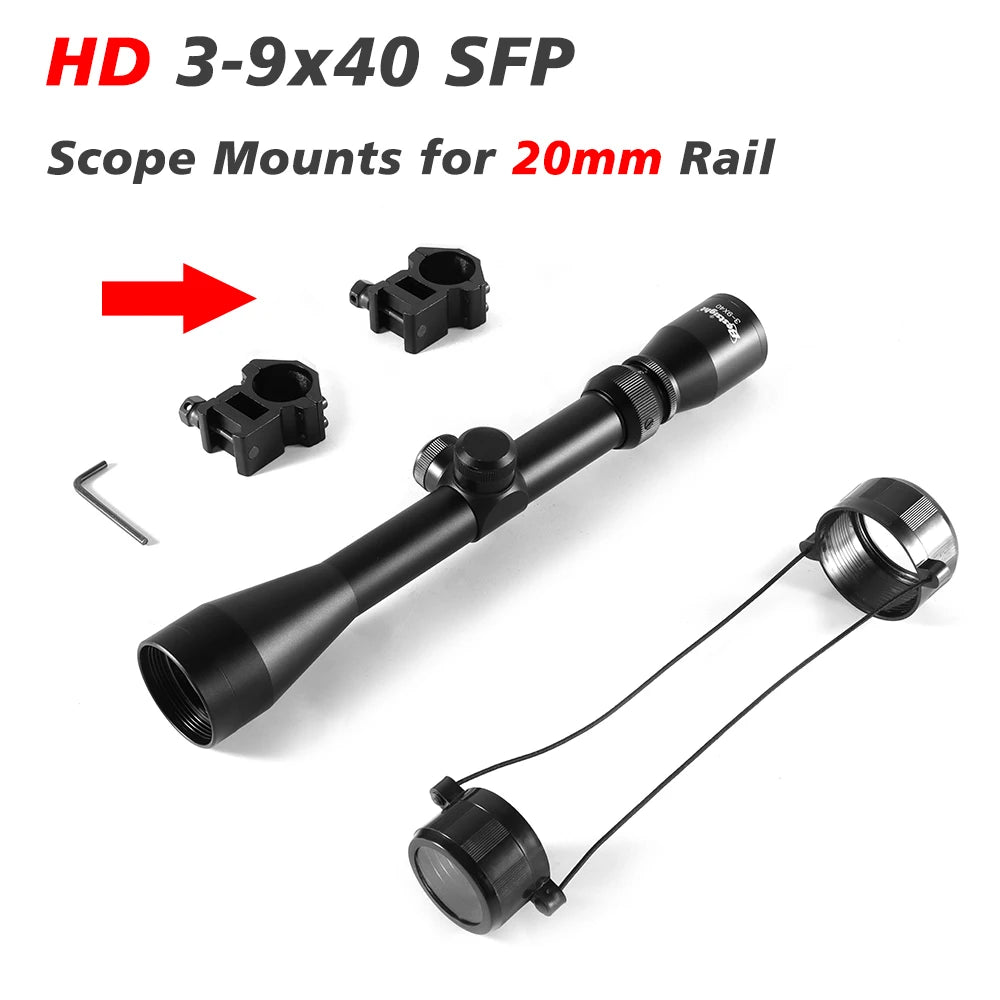 3-9X40 Hunting Deer Air Scope Wire Rangefinder Reticle Crossbow Mil Dot Reticle Scope Tactical Optical Sights