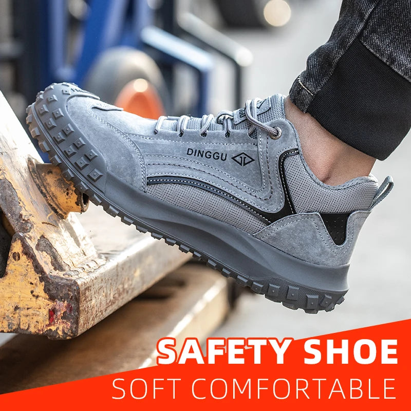Men's Steel Toe Anti-Puncture Breathable Lightweight Indestructible Industrial And Construction Site protective shoes