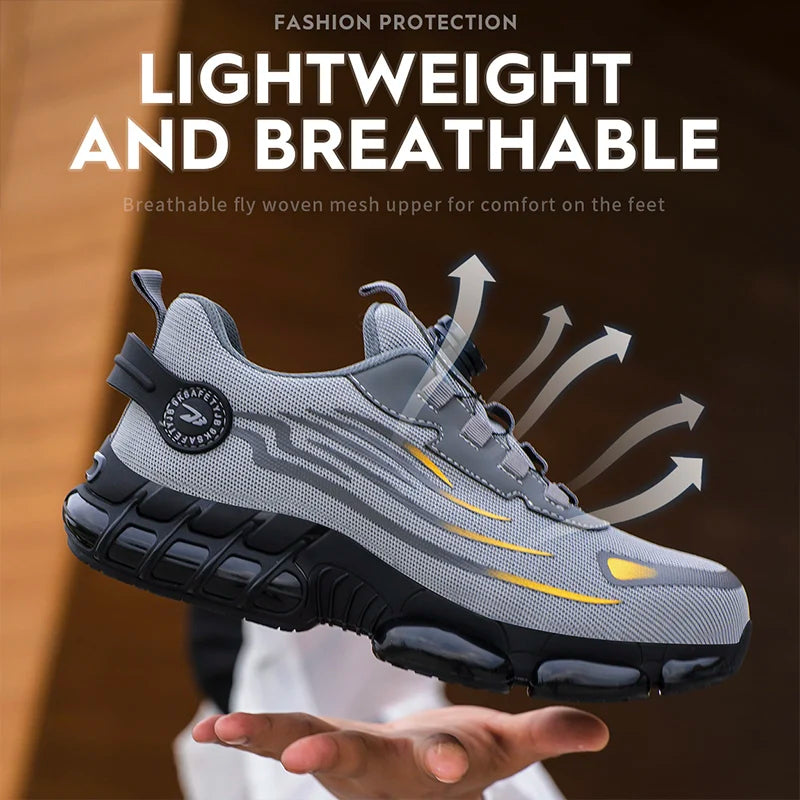 Breathable lace-free soft sole comfortable anti-smash anti-puncture labour insurance shoes