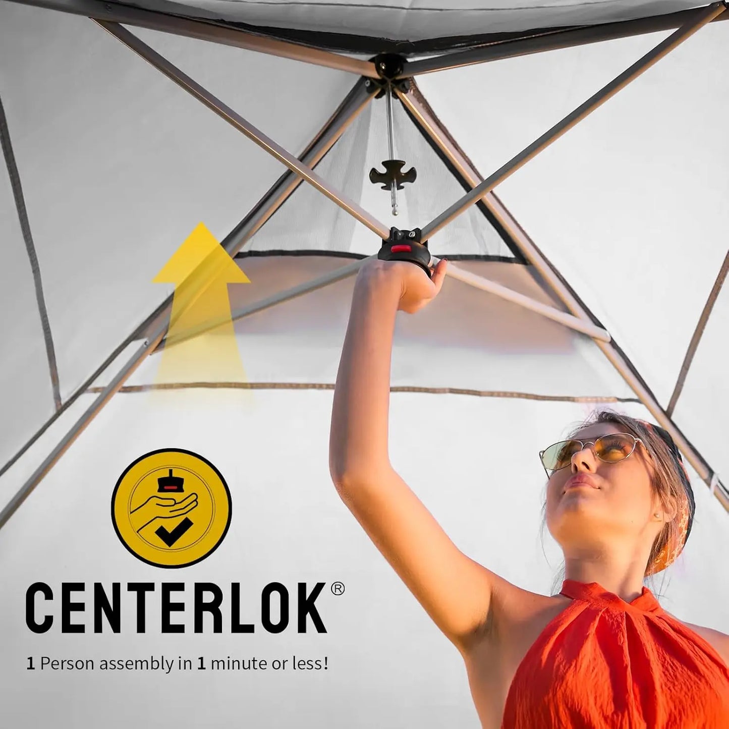 10x10 Pop Up Canopy with 1 Side Wall - Beach Tent with One Push Setup - Outdoor Sun Shade for Events, Parties, Customized