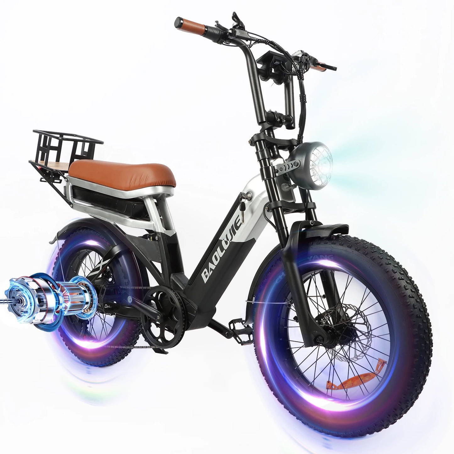 BAOLUJIE DM01 Electric Motorcycle 2000W Moto Electric Bicycle 60V30AH Battery Color Display 42 MPH EBike UL2849【1 Year Warranty】