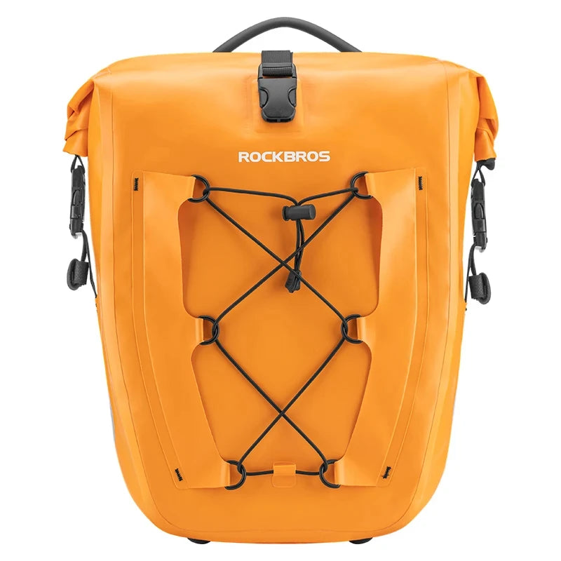 ROCKBROS Waterproof Bike Bag 25L Travel Cycling Bag Basket Bicycle Rear Rack Tail Seat Trunk Bag Bicycle Bag Panniers 1PCS