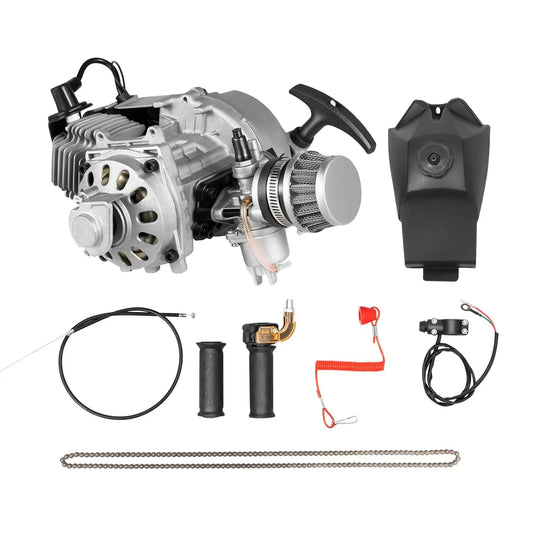 49CC 2-Stroke Engine Motor Kit, Mini Pull Start Engine for Pocket Bike Mini Dirt Bike Atv Or Scooter