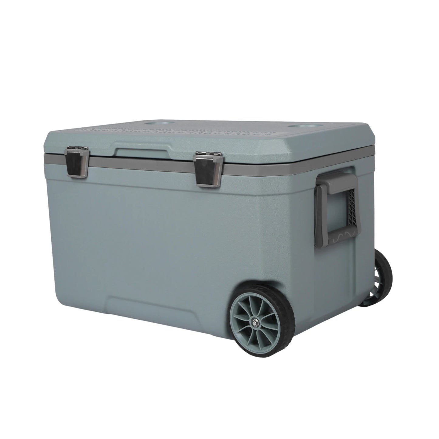70L Wheeled Cooler 30 Percent Lighter Than Rotomolded Portable Car Wheel Insulator Plastic Cooler Box for Beach Beverage Camping