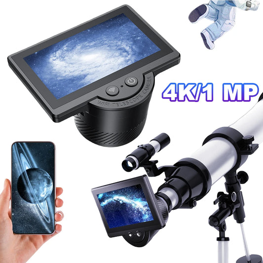 WiFi Electronic Eyepiece 1080P Telescope Camera Eyepiece with 4.3 Inch IPS Screen for Astronomical Telescope