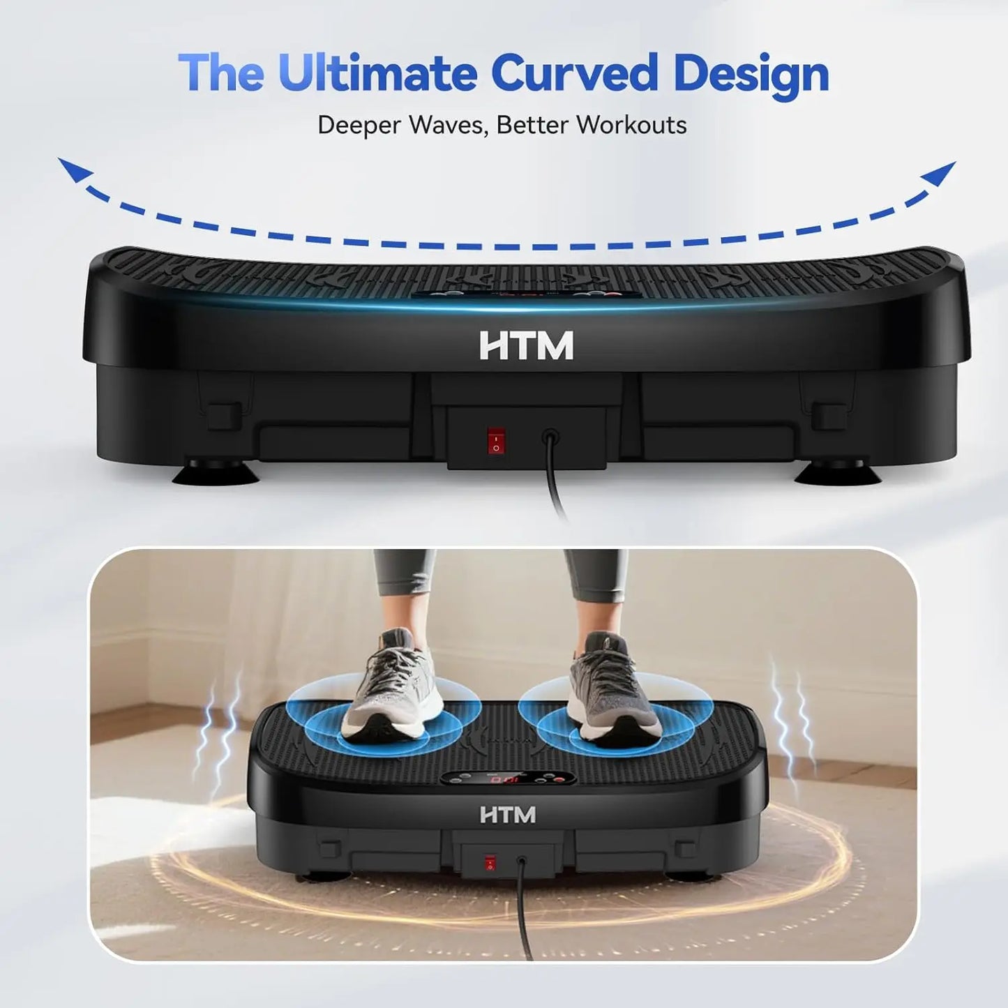 120 Speed Vibration Plate Whole Body Workout Fitness Plate Quiet Operation Vibration Platform Slimming for Home Gym Toning