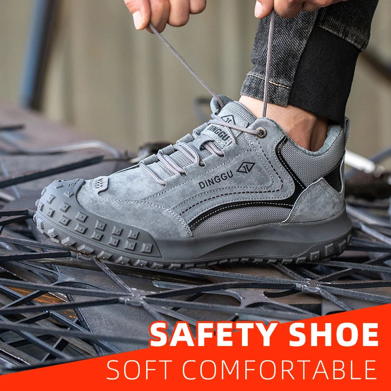 Men's Steel Toe Anti-Puncture Breathable Lightweight Indestructible Industrial And Construction Site protective shoes