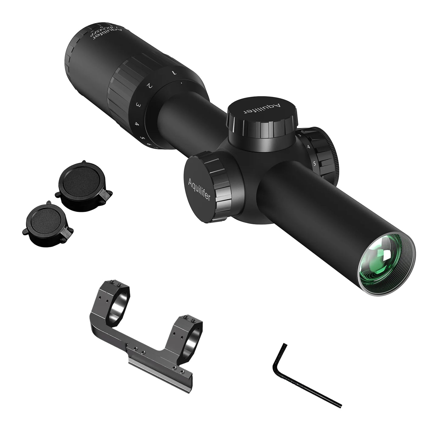 Aquilifer TP 1-8x24 SFP LPVO Tactical Rifle Scope BDC Reticle 11 Illumination for AR AK CQB Hunting with Scope Mount Included