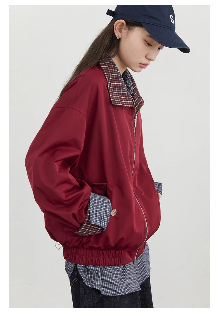 CHIC VEN Women Jackets Casual Reversible Stand Up Collar Workwear Female Coat Spring Autumn 2026 Woman Ourterwear