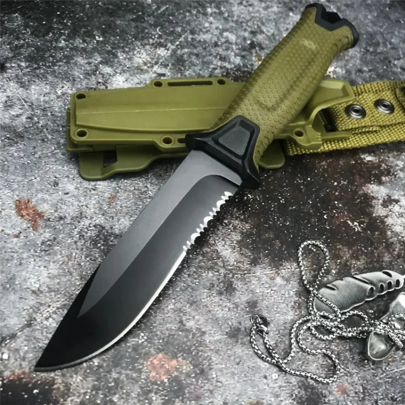 2025 New Generation Outdoor Stainless Steel Knife Portable Steel Military Tactical Knife Rock Climbing Rescue Emergency Tool