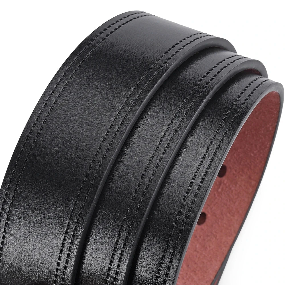 Genuine Leather For Men's High Quality Buckle Jeans Cowskin Casual Belts Business Cowboy Waistband Male Fashion Designer Leather
