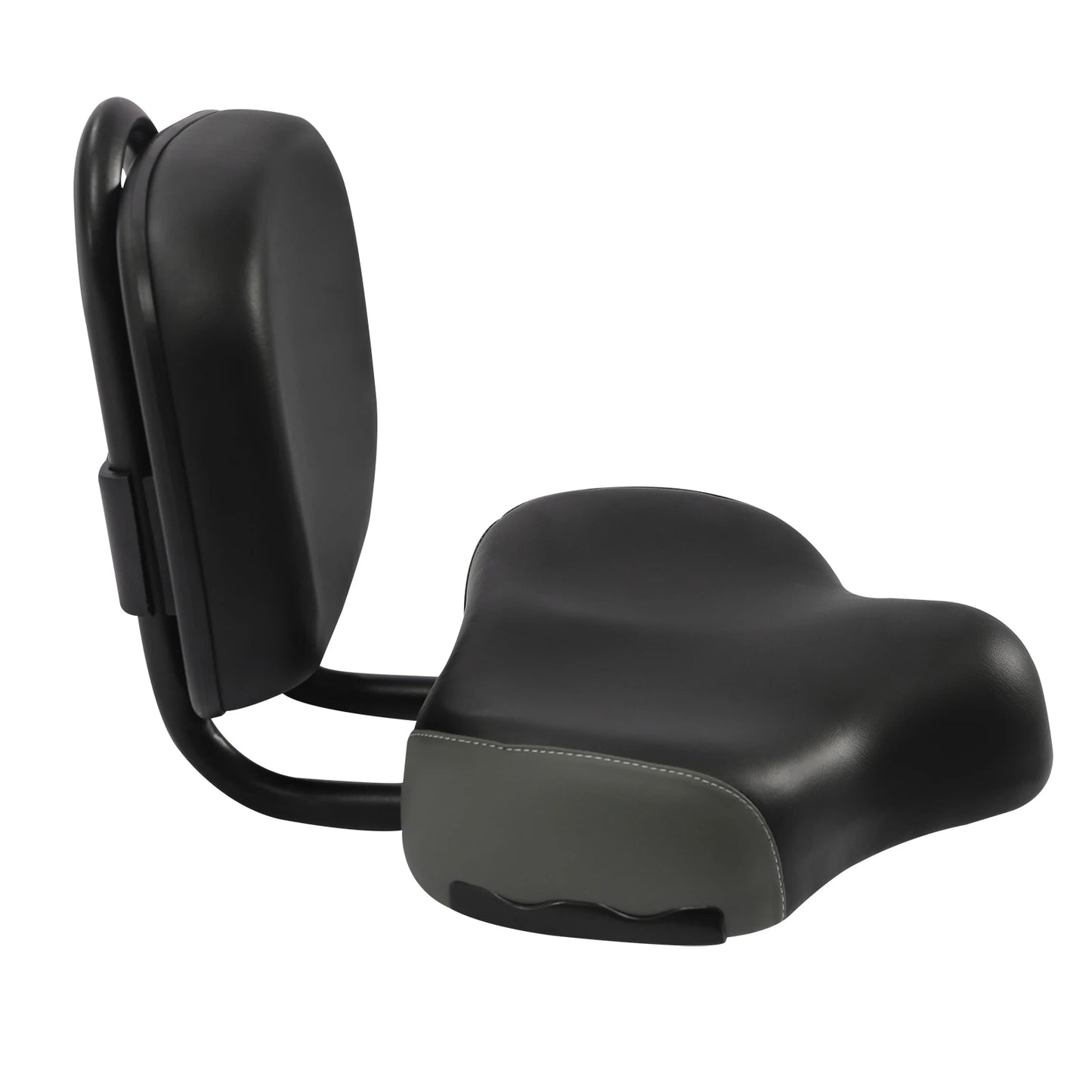 NEW Extra Wide Bike Seat w/Backrest&Comfortable Ergonomic Design - Adjustable Height Leather Saddle Pad for eBike, Tricycle