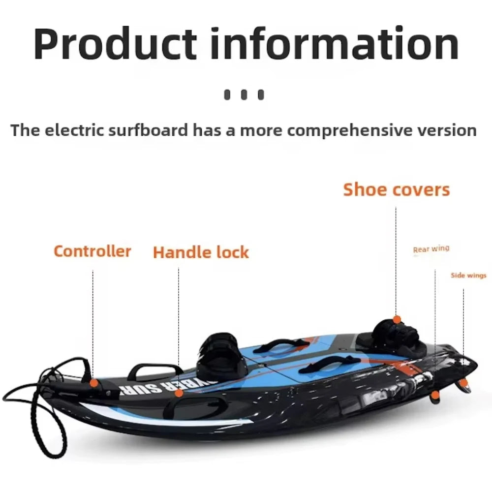 Carbon Fibre Powered Water Float Board Electric Surfboard Special Skateboard Electric Surfboard 15 KW Professional Carbon Fibre