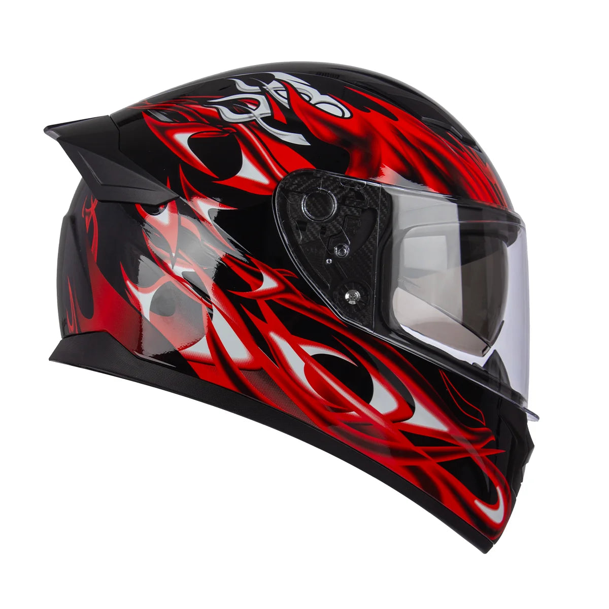 Full - Face Motorcycle Helmet DOT Certified Unisex Helmet with Built - in Sun Visor and Clear Outer Visor