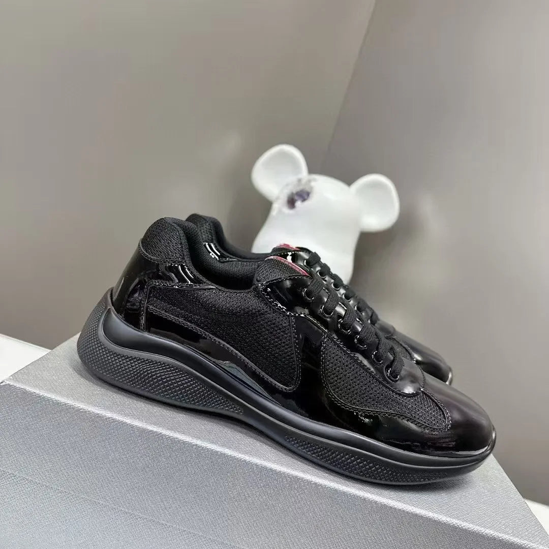 New P-style breathable casual sneakers for summer, high-end men's shoes, fashionable mesh panel shoes, fitness shoes