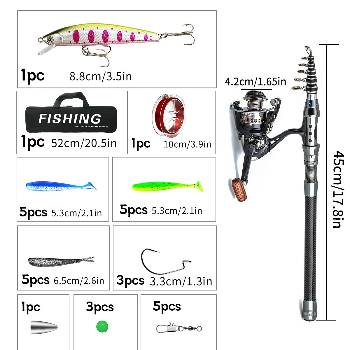 Carbon Telescopic Luya Rod Full Set Long-Throw Sea Fishing Gear with Fishing Box - Complete Fishing Rod Set for Ocean Fishing