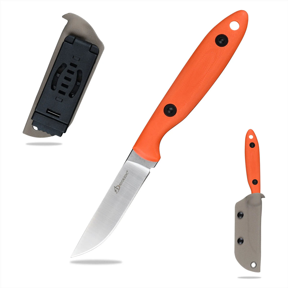 High Hardness SDOKEDC DC53 Steel Multifunctional EDC Cutter, Wear Resistant Micarta Handle for Outdoor Camping Fishing Travel
