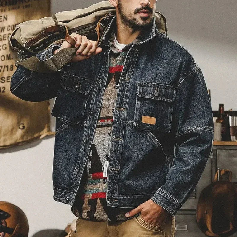 Winter 2025 Loose Cowboy Coat for Men Trendy Washed Low Price Y2k New In Casual Denim Jackets Man Korean Popular Clothes Lxury
