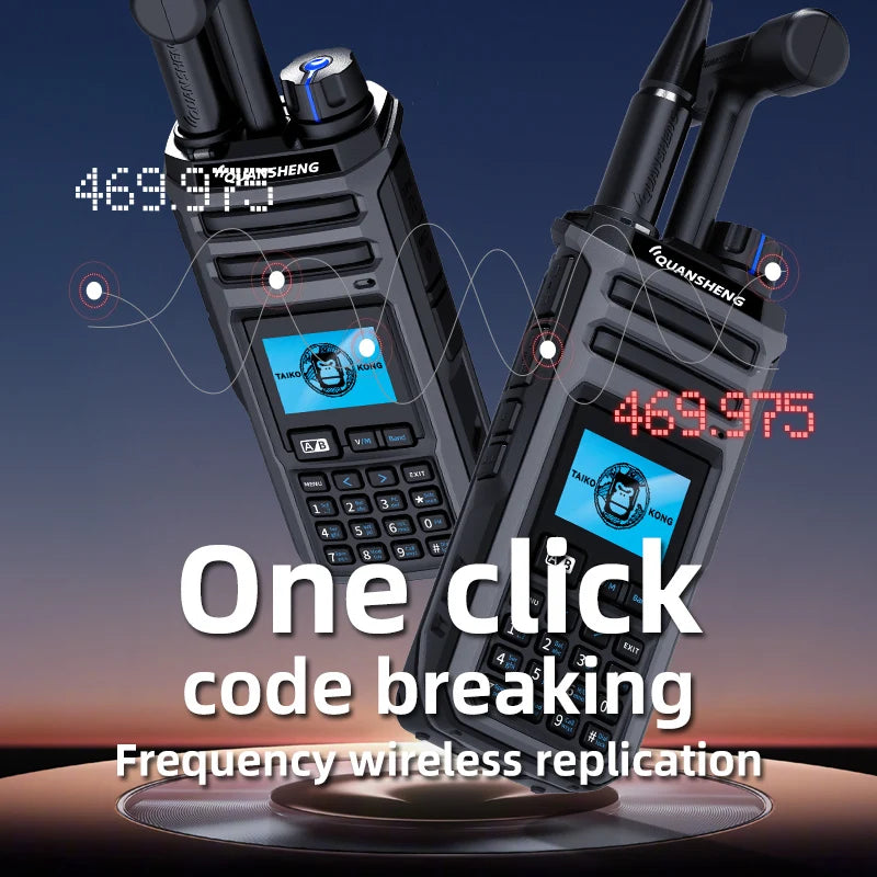 Quansheng TK-11(5) 10W VHF/UHF Dual Band Radio 999CH CTCSS/DCS IP55 2500mAh Type-C NOAA Weather Alarm CE