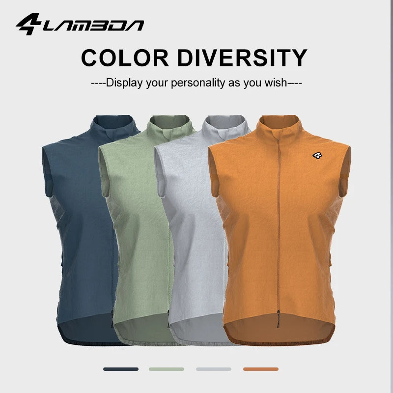 Lameda Cycling Vest For Men Windbreaker With Pockets Men's Cycling Running Vest Windproof Coat Jackets Man Road Bike Clothing