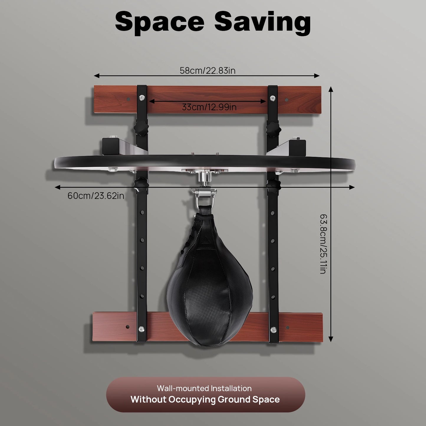 Heavy Duty Adjustable Speed Bag Platform Kit,Professional Wall Mounted Punching Ball Speed Bag Kit for Boxing Training, Exercise