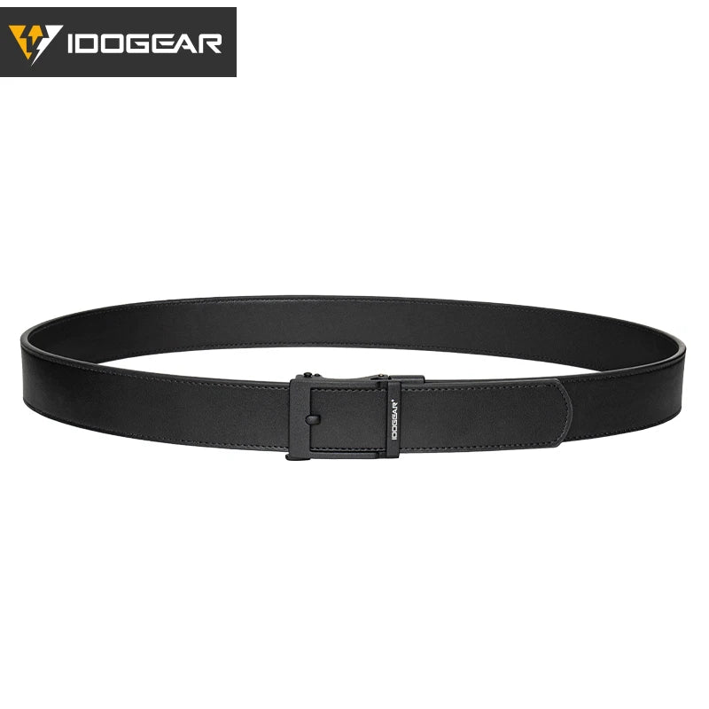 IDOGEAR 1.5" Leather Ratchet Belt for Men Adjustable Hole-free Belt For Dress Casual in Gift Box 3435