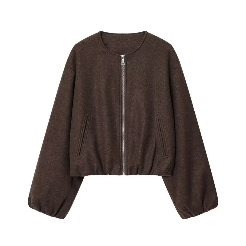 Fall 2024 Women's Loose Basic Long Sve White Jaet Versatile Outerwear New Arrival Faionable Versatile Ladies' Coat