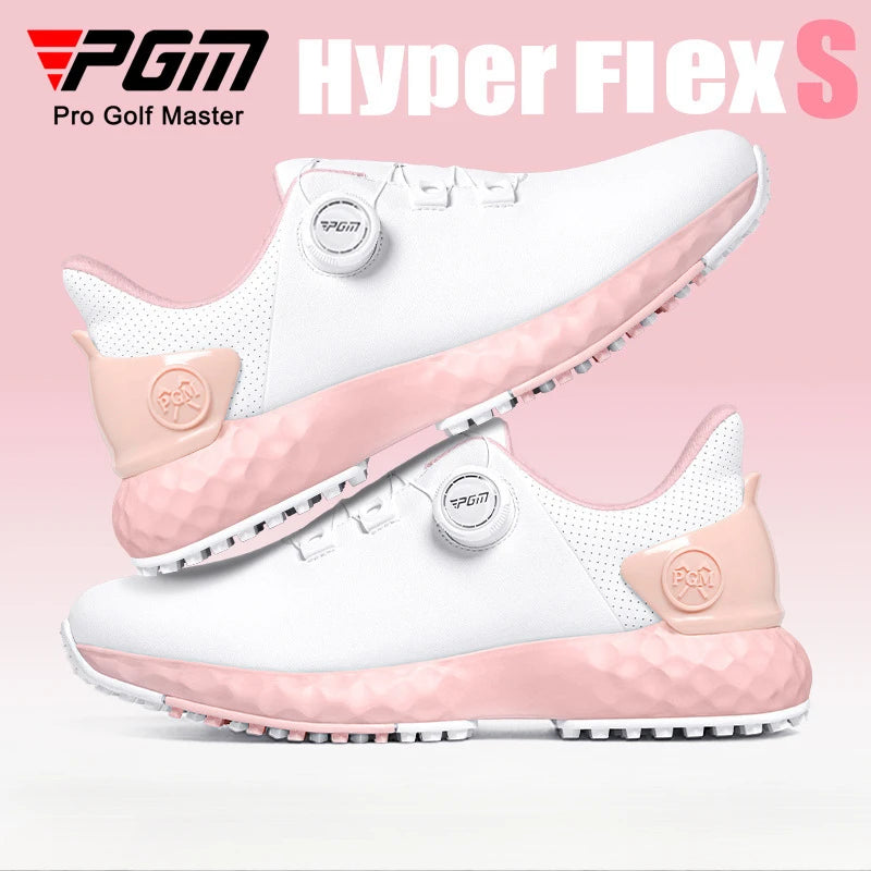 PGM Golf Shoes Woman Nail Waterproof Sneaker Non-slip, Lightweight Knobs, Comfortable, Cushioned, Spikeless Shoes XZ365