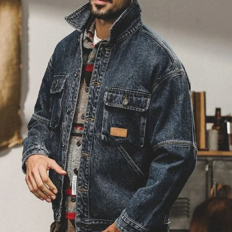 Winter 2025 Loose Cowboy Coat for Men Trendy Washed Low Price Y2k New In Casual Denim Jackets Man Korean Popular Clothes Lxury