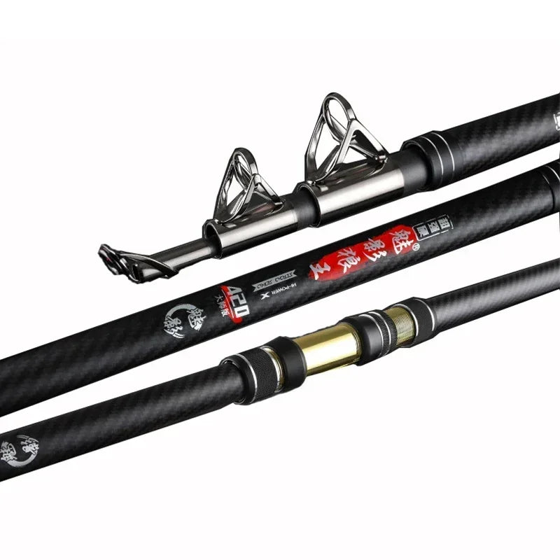 2.1-4.5M Carbon Fishing Rod Telescopic Sea Boat High Quality Fishing Gear 30kg above Superhard Long Distance Throwing shot Rod