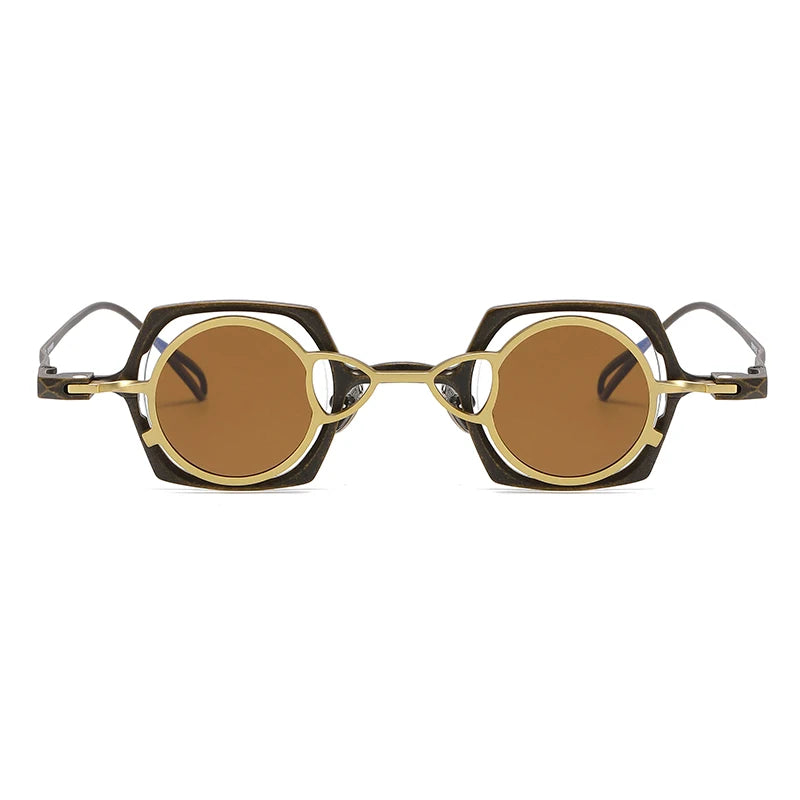 Vintage 2 In 1 Magnet Clip Pure Titanium Eyeglasses Frame Men Square Polarized Glasses Frame Women Designer Luxury Brand Eyewear