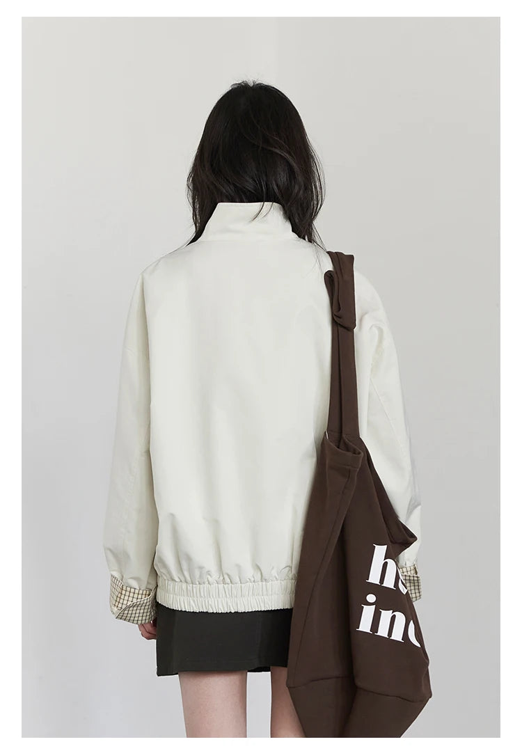 CHIC VEN Women Jackets Casual Reversible Stand Up Collar Workwear Female Coat Spring Autumn 2026 Woman Ourterwear