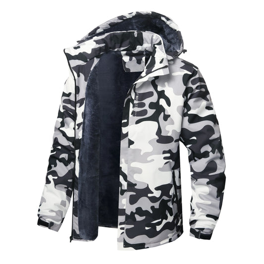 Men's Mountaineering Waterproof Snow Jacket Winter Windproof Coat Hooded Parka Outdoor Exploration Equipment cotton-padded jacke