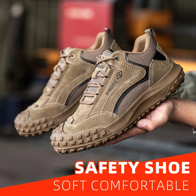 Men's Steel Toe Anti-Puncture Breathable Lightweight Indestructible Industrial And Construction Site protective shoes