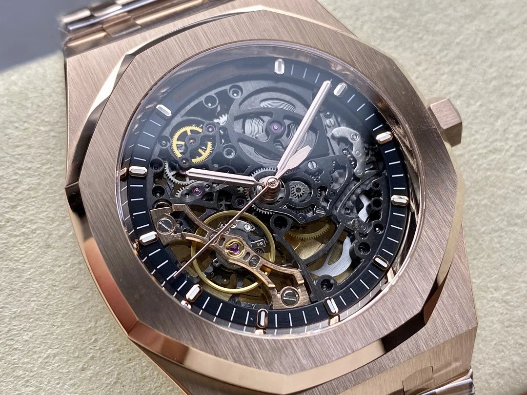 New Luxury Super Quality Mechanical Watch 41mm 3132 Movement 15407 Skeleton Watch