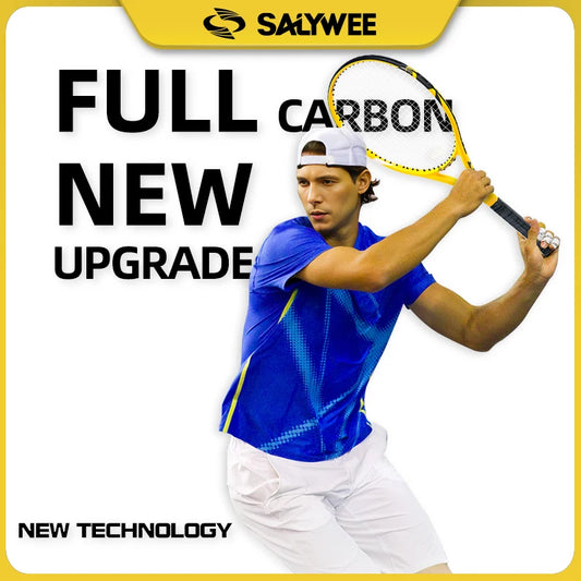 BaboBee SY1118, 100% Full Carbon Fiber Tennis Racket 60lbs Pre-Strung, Aerospace-Grade Frame 275g Lightweight with Free Overgrip