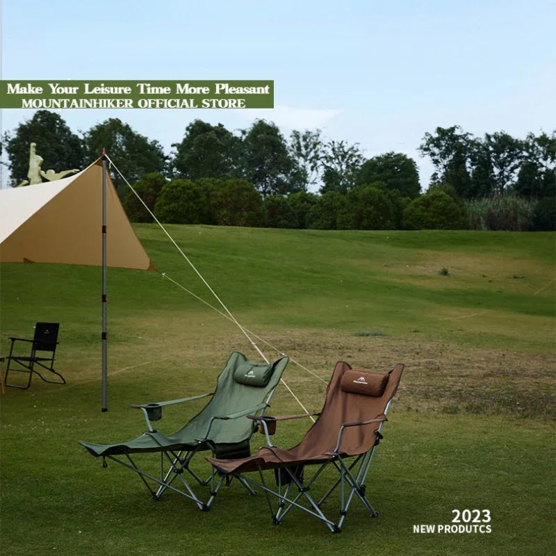 MOUNTAINHIKER Outdoor 4-speed Adjust Folding Lounge Chair Camping Portable Ultra Light Fishing Chair Director Art Student Chair