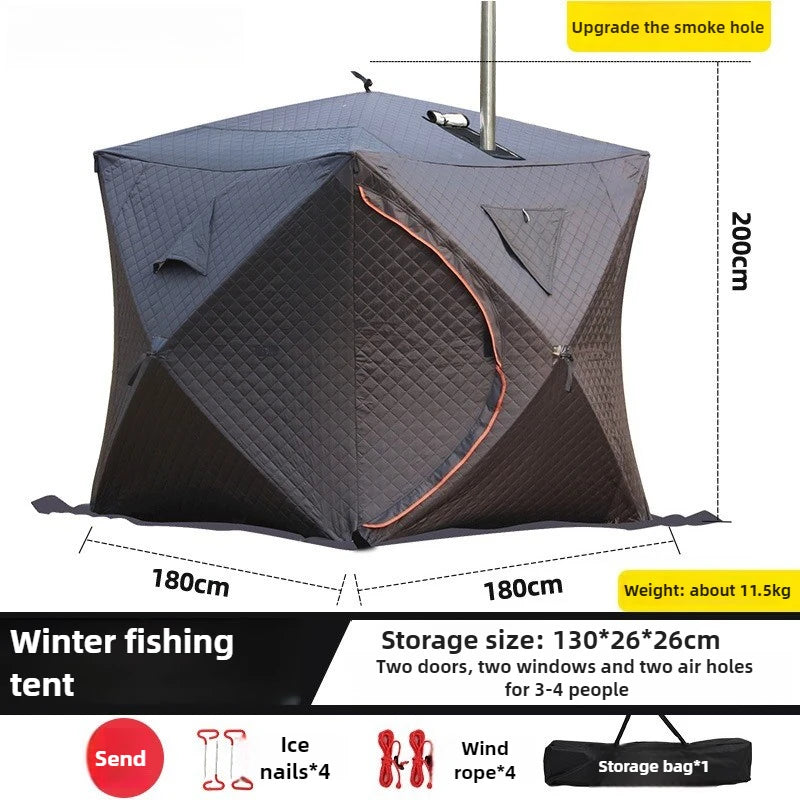 Portable Ice Fishing Shelter Easy Set-up Winter Fishing Tent Ice Fishing Tent Waterproof & Windproof Winter Fishings Shelter 텐트
