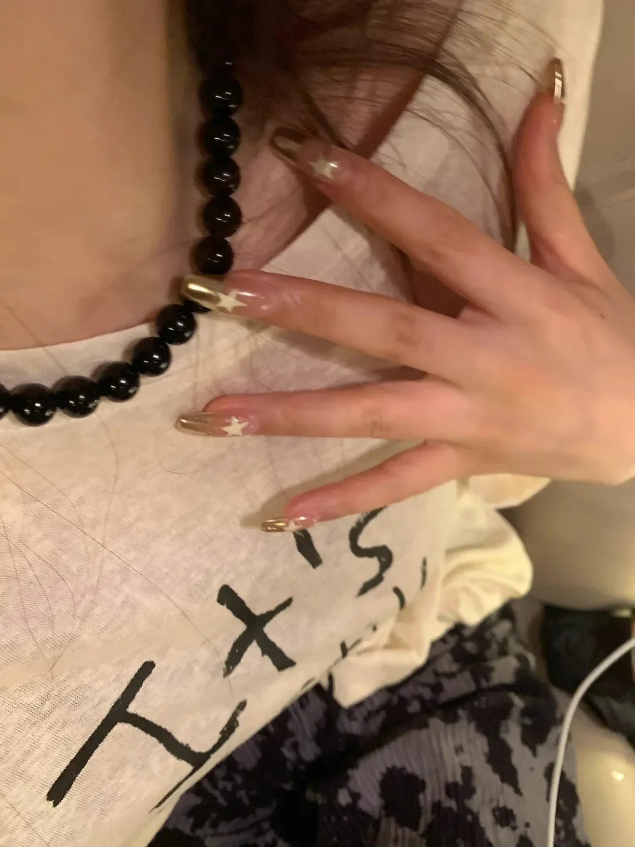 Fashion Punk Smooth Black Round Beads String Necklace for Women Men Unisex Acrylic Beads Choker Jewelry on The Neck Collar Gift