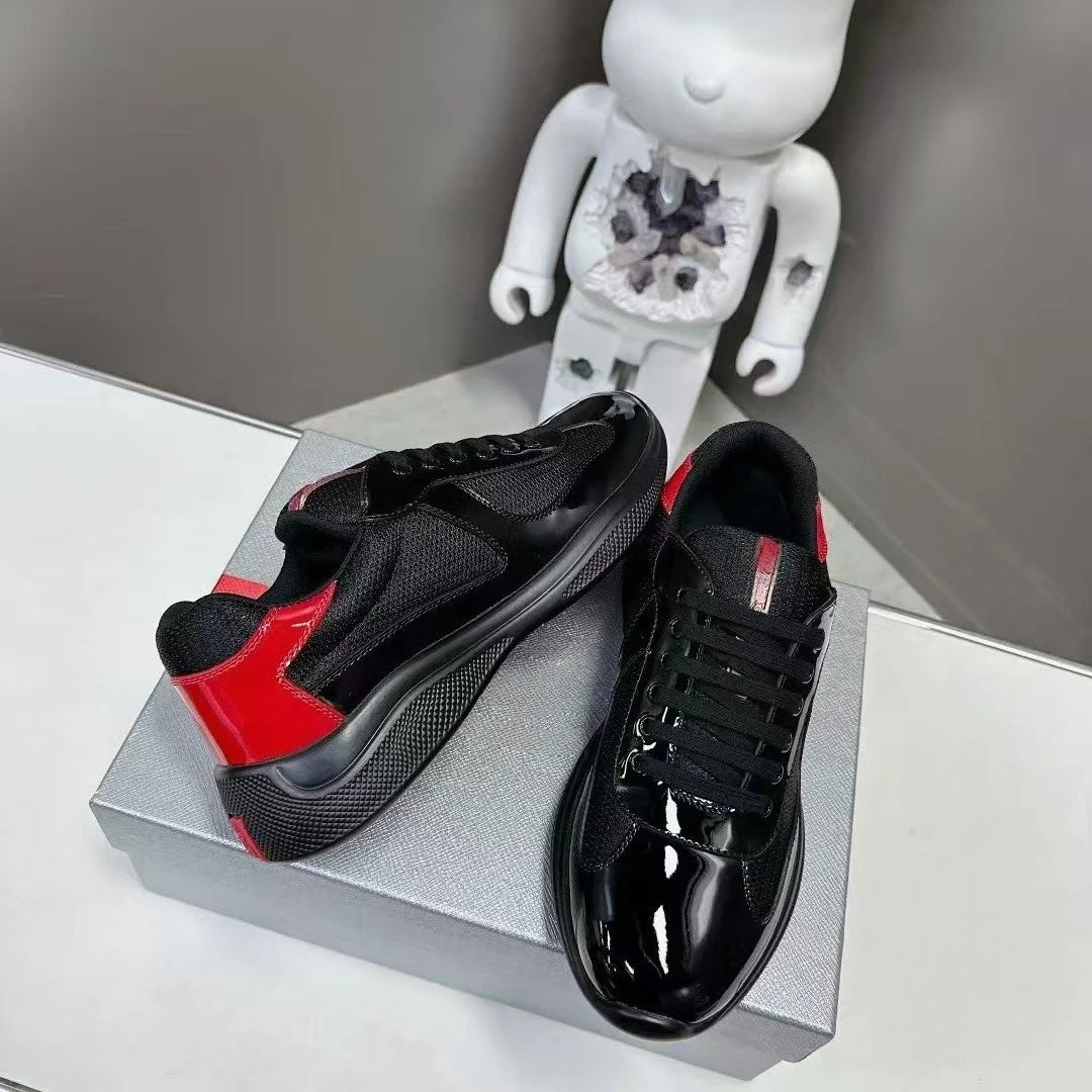 New P-style breathable casual sneakers for summer, high-end men's shoes, fashionable mesh panel shoes, fitness shoes