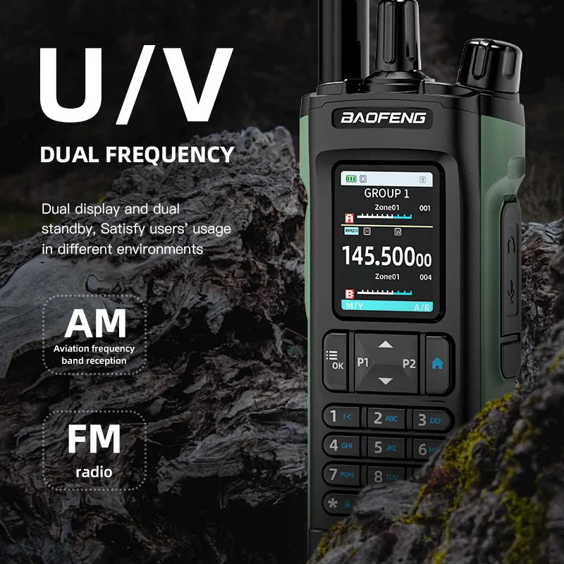 New BAOFENG DM32 Walkie Talkie DMR GPS 10W Programming Multi Band Wireless Copy Frequency Type-C DM-32UV Ham 2 Way Ra