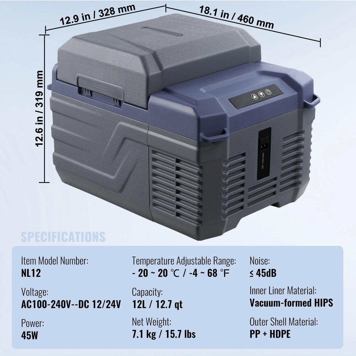 SucceBuy 8L to 75L Car Refrigerator Fridge Portable Icebox Single&Dual Zone with Blue Tooth Adjustable for Outdoor Camping RV