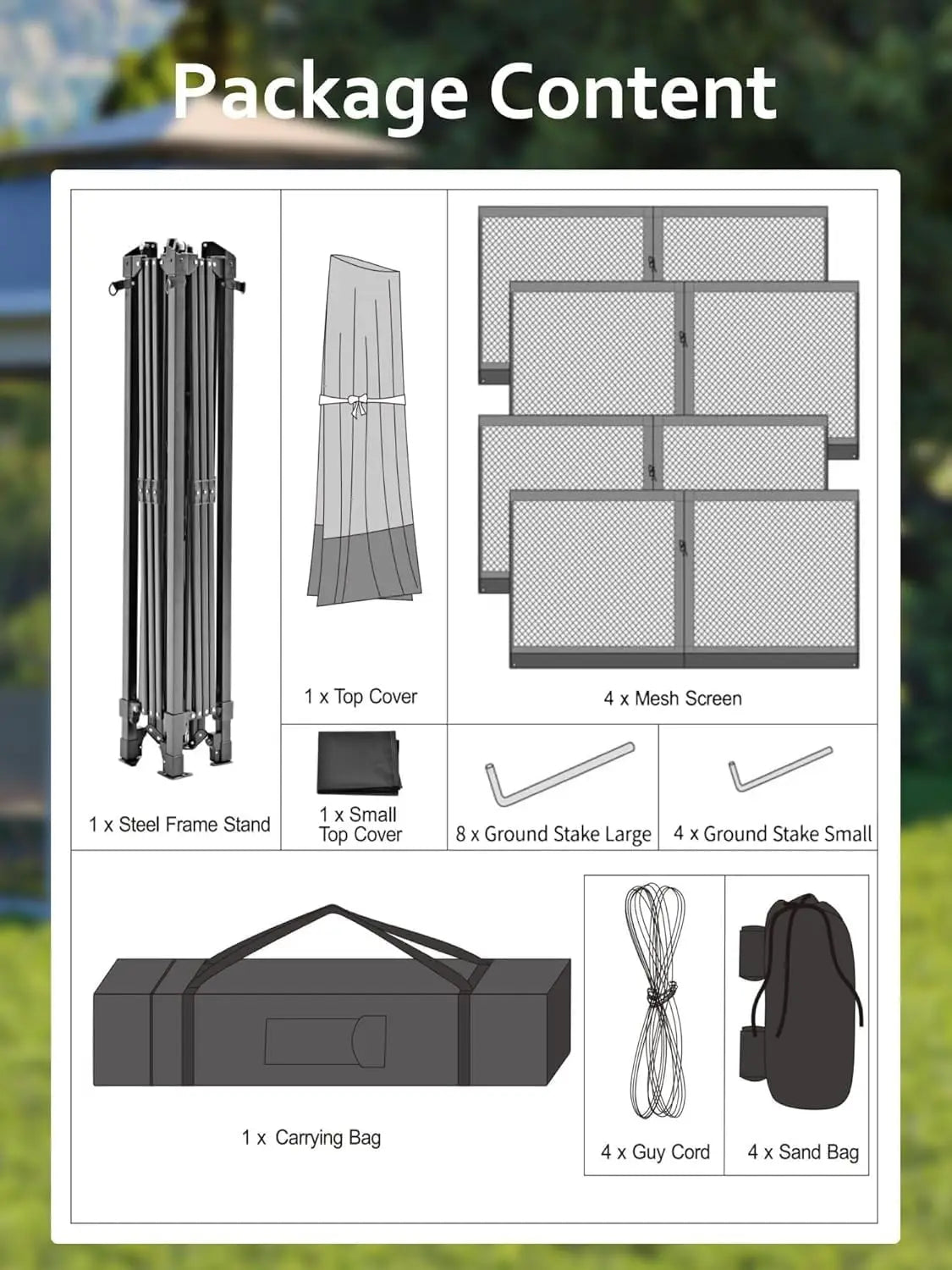13x13ft Pop-Up Gazebo, Outdoor Canopy Tent With Mosquito Netting, Heavy Duty Party Tent Shelter With Waterproof and, Customized