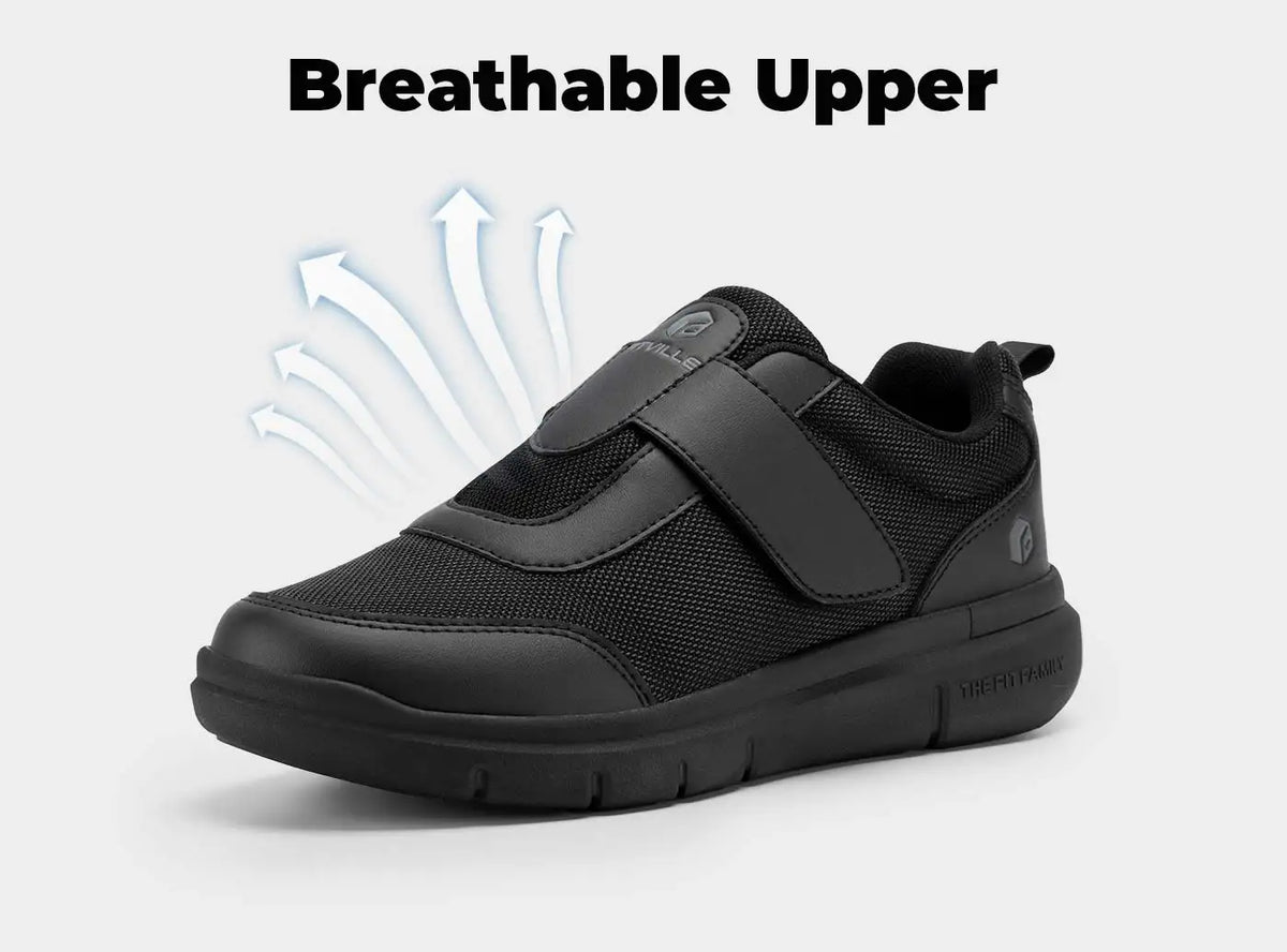 FitVille Men's Extra Wide Width Diabetic Shoes Lightweight Walking Casual Shoes for Swollen Feet Neuropathy Pain Relief