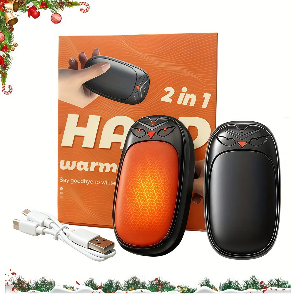 Hand Warmers Rechargeable 2 Pack 2000mAh Electric Hand Warmers Smart Chips 8Hrs Long Safe Heat, Portable Pocket Heater Gifts